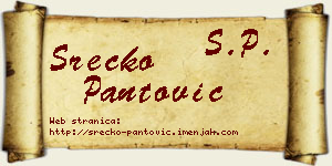 Srećko Pantović vizit kartica